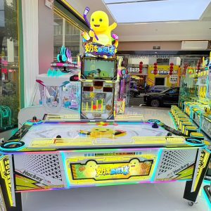 Nailong Metal Air Hockey Table Coin Operated 4 Players Arcade Game Machine English Interface 1 Year for Amusement Centers